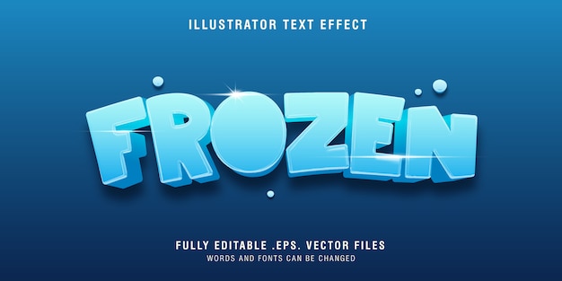 Bevroren 3D-tekststijleffect op blauw