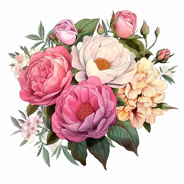 bewaar uitnodiging briefkaart roos aquarel bruiloft label romantische verjaardag grens groet elegant