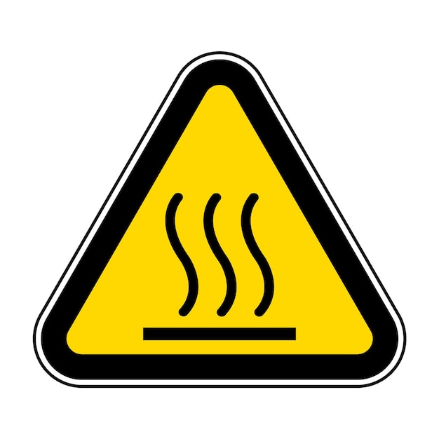 Beware Hot Symbol Sign Isolate On White BackgroundVector illustratie EPS10