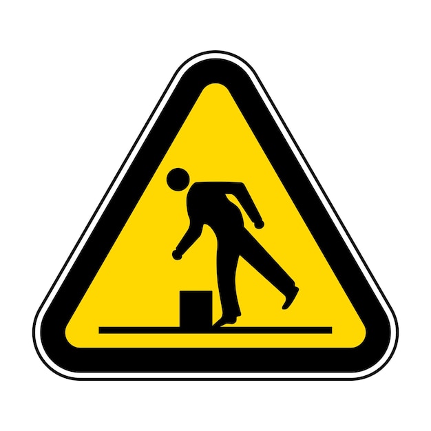 Beware obstacles symbool geïsoleerd op witte achtergrond Vector illustratie EPS10