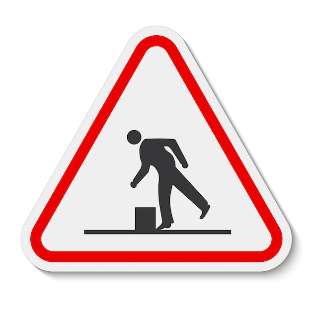 Beware obstacles symbool geïsoleerd op witte achtergrond Vector illustratie EPS10