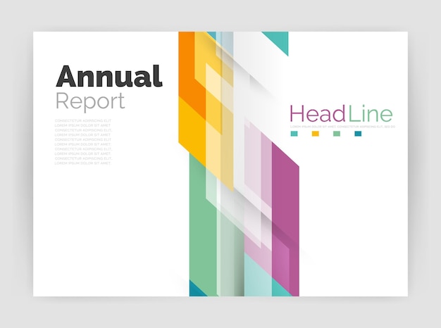 Bewegingsconcept Sjablonen voor zakelijke jaarverslagen
