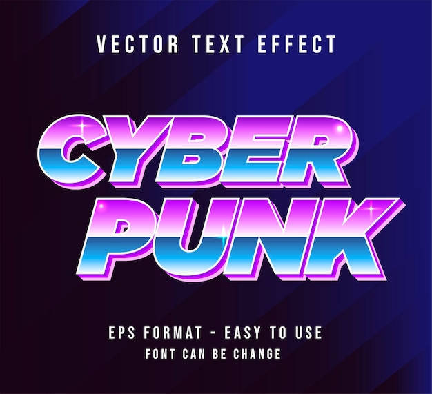 Bewerkbaar cyber punk tekst effect