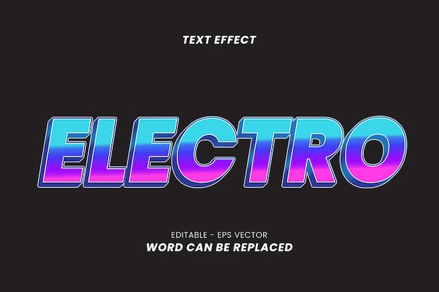 Bewerkbaar Electron Word-teksteffect