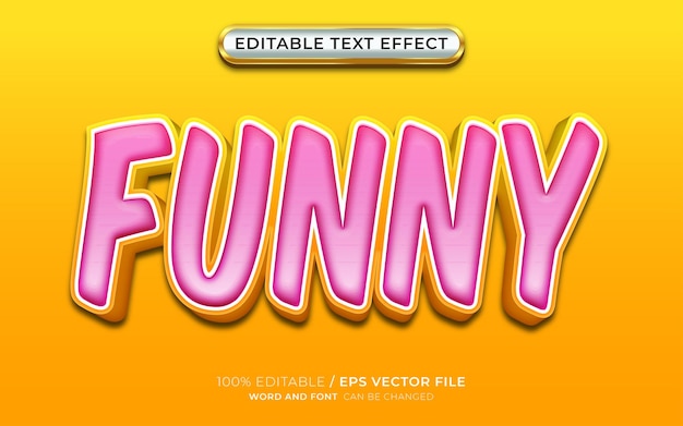 Bewerkbaar grappig 3D-teksteffect