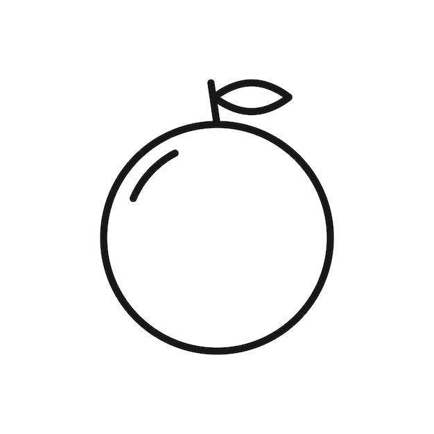 Bewerkbaar Icon of Orange Fruit Vector illustratie geïsoleerd op witte achtergrond met behulp van Presentation website of mobiele app