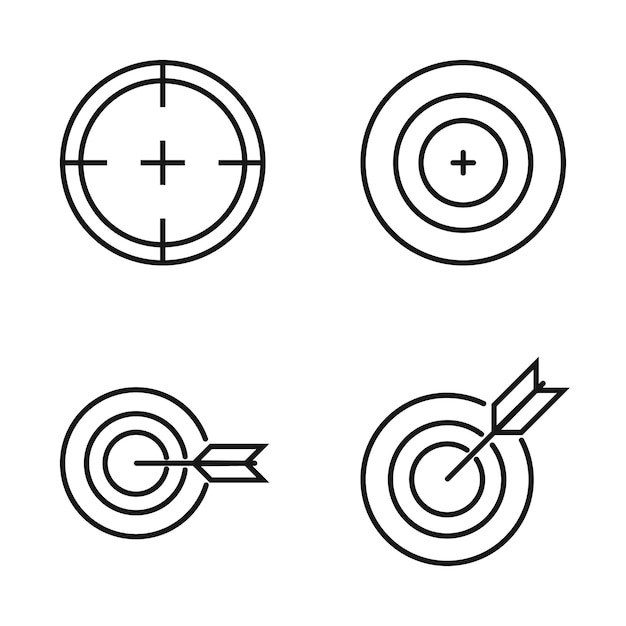 Bewerkbaar Icon van Target Vector illustratie geïsoleerd op witte achtergrond met behulp van Presentation website of mobiele app