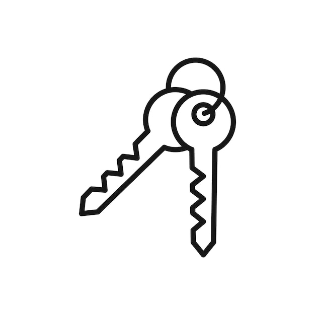 Bewerkbaar icoon van Key Vector illustratie geïsoleerd op witte achtergrond met behulp van Presentation website of mobiele app