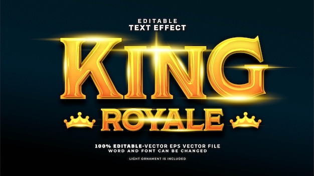 Vector bewerkbaar king royal-teksteffect