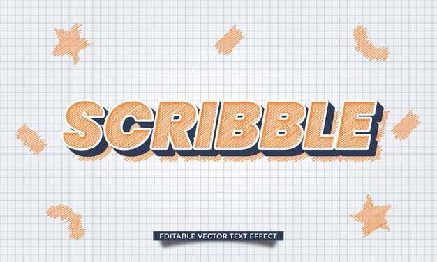 Bewerkbaar Krabbel Vector Teksteffect