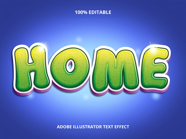 Bewerkbaar lettertype-effect - Home-tekst