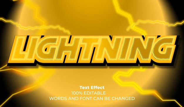 Bewerkbaar Lightning-teksteffect