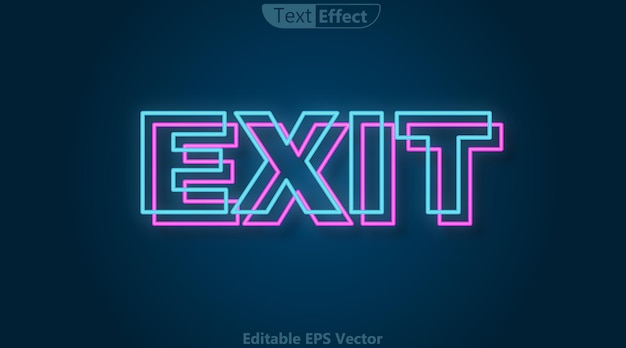 Bewerkbaar neon teksteffect