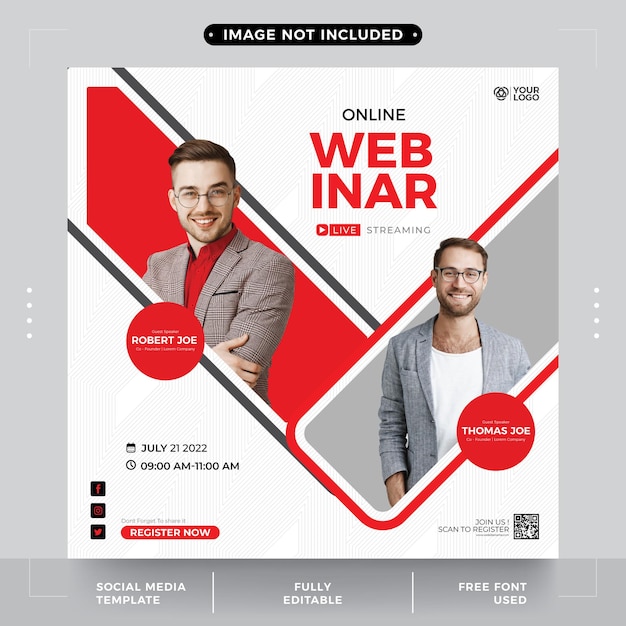 bewerkbaar online webinar cool posterontwerp