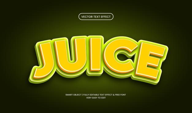 Bewerkbaar tekst-effect in juice-stijl