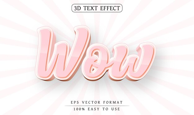 Bewerkbaar teksteffect 3d wow-stijl