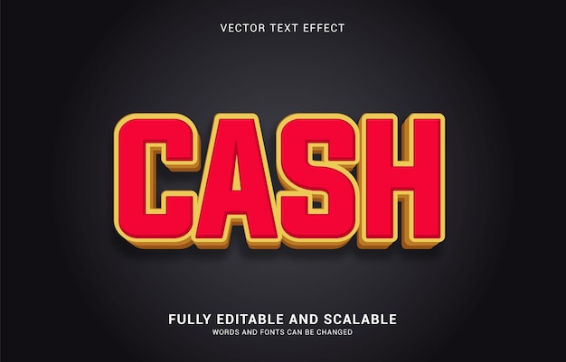 Bewerkbaar teksteffect Cash-stijl kan worden gebruikt om Titel te maken
