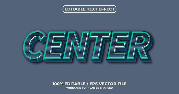 Bewerkbaar teksteffect centreren