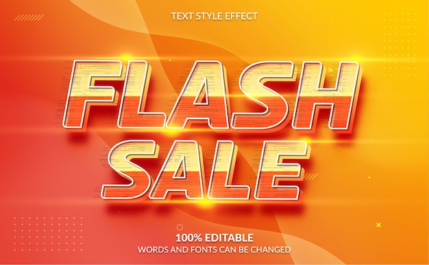 Bewerkbaar teksteffect flash sale-tekststijl