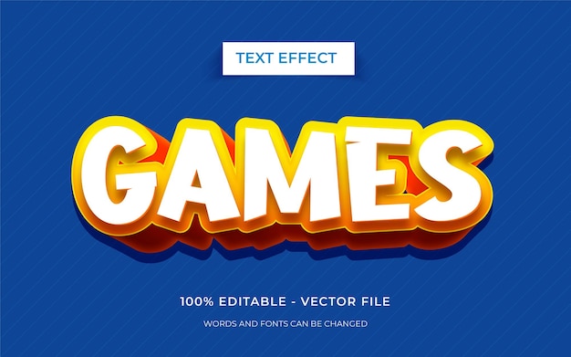 Bewerkbaar teksteffect Games teksteffect