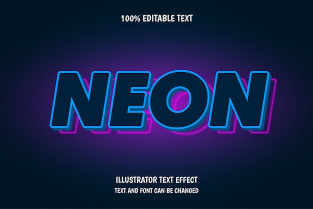 Vector bewerkbaar teksteffect, gemakkelijk bewerkbaar lettertype