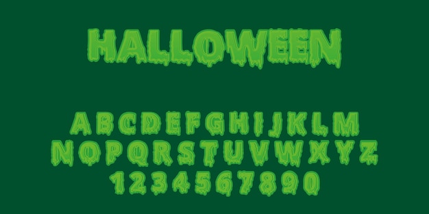 Bewerkbaar teksteffect halloween-tekststijl premium vector