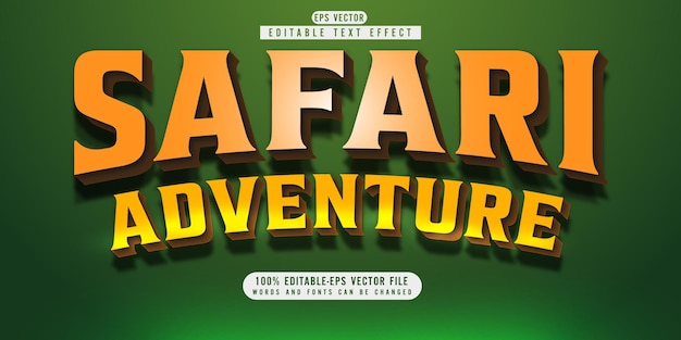 Bewerkbaar teksteffect in safari-avontuurstijl