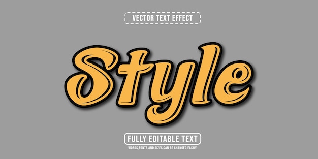 Bewerkbaar teksteffect in vectorstijl