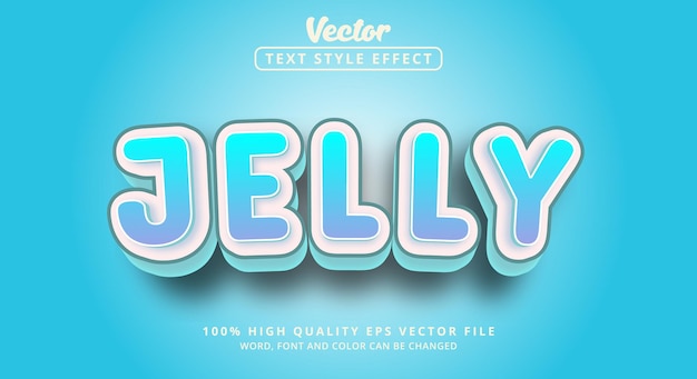 Bewerkbaar teksteffect Jelly-tekst op vrolijke en rustige kleurkleurstijl