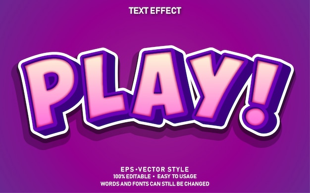 Bewerkbaar teksteffect Leuk spel