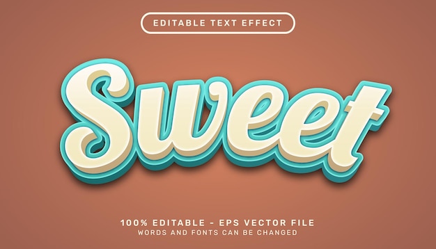 Bewerkbaar teksteffect, lief 3D-stijlconcept