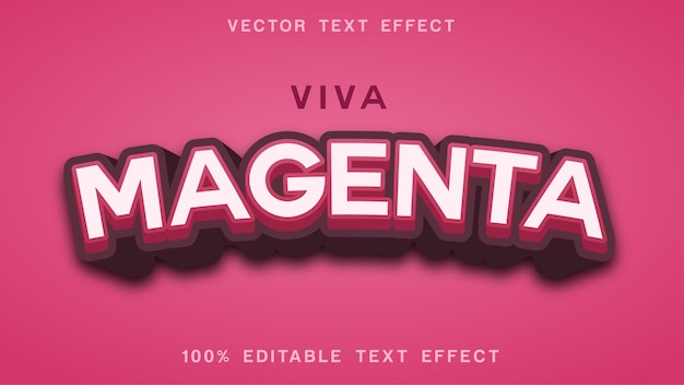 Bewerkbaar teksteffect met viva magenta stijl