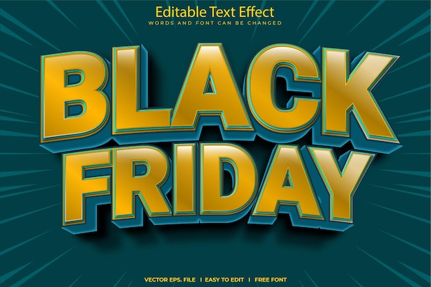 Bewerkbaar teksteffect op Black Friday