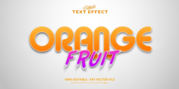 Bewerkbaar teksteffect, Orange Fruit-tekst