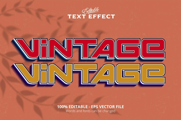 Bewerkbaar teksteffect Oude achtergrond Vintage tekst