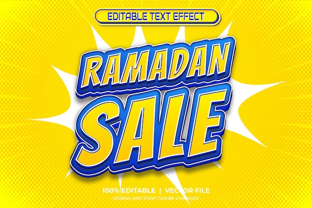 Bewerkbaar teksteffect ramadan sale