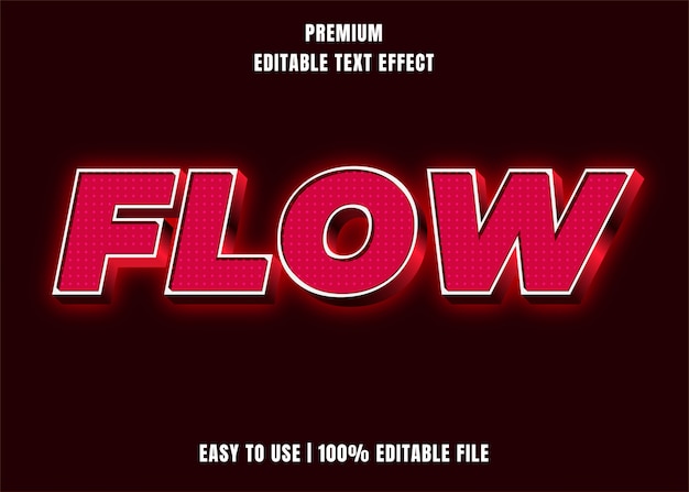 Bewerkbaar teksteffect - Red Flow Style