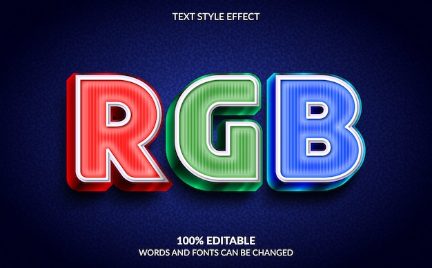 Bewerkbaar teksteffect, RGB-tekststijl