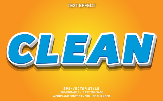 Bewerkbaar teksteffect schoon