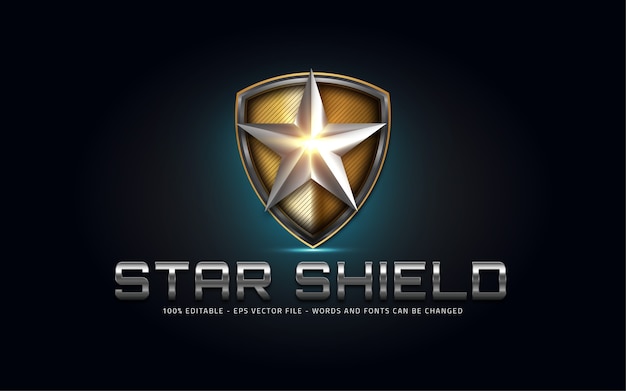 Bewerkbaar teksteffect, Star Shield-stijlillustraties