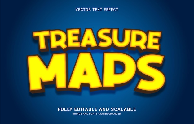 Bewerkbaar teksteffect Treasure Maps-stijl kan worden gebruikt om Titel te maken