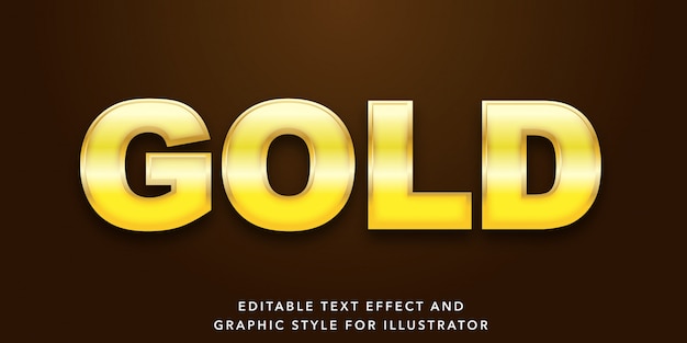 Bewerkbaar teksteffect voor gouden tekststijl