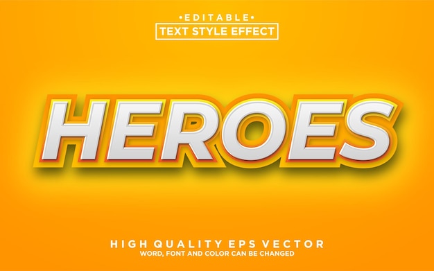 Bewerkbaar tekststijleffect Heroes
