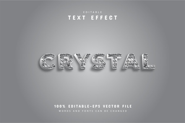 Vector bewerkbaar tekststijleffect kristallen tekststijlthema