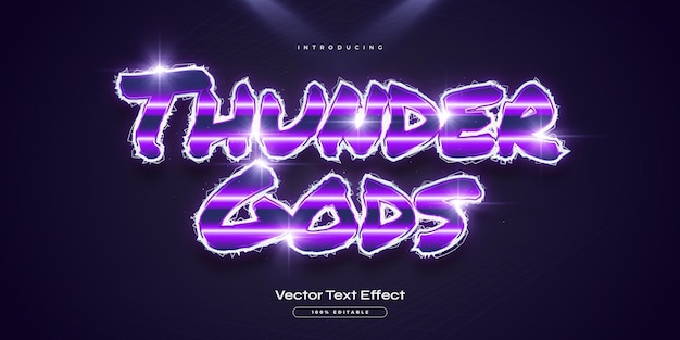 Bewerkbaar Thunder Gods-teksteffect