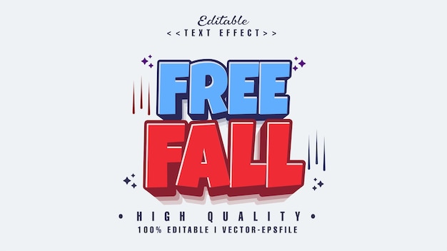 bewerkbaar vrije val tekst effect typografie logo