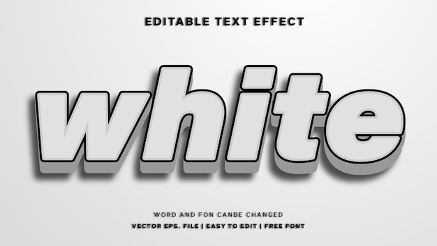 bewerkbare 3d-stijl rode tekst effect witte tekst effect