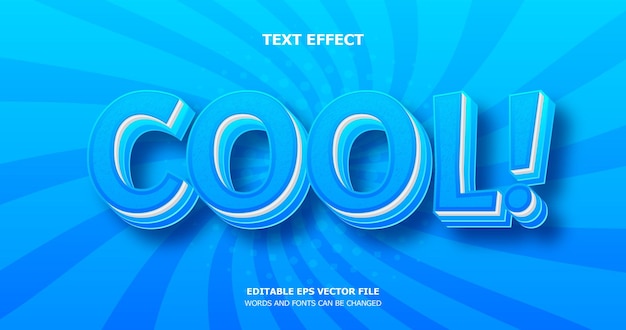 Vector bewerkbare 3d tekst effect cool