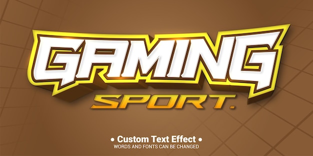 Bewerkbare 3d tekst effect gaming stijl gratis