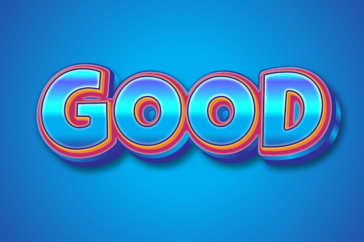 Vector bewerkbare 3d-word goede tekst-effect